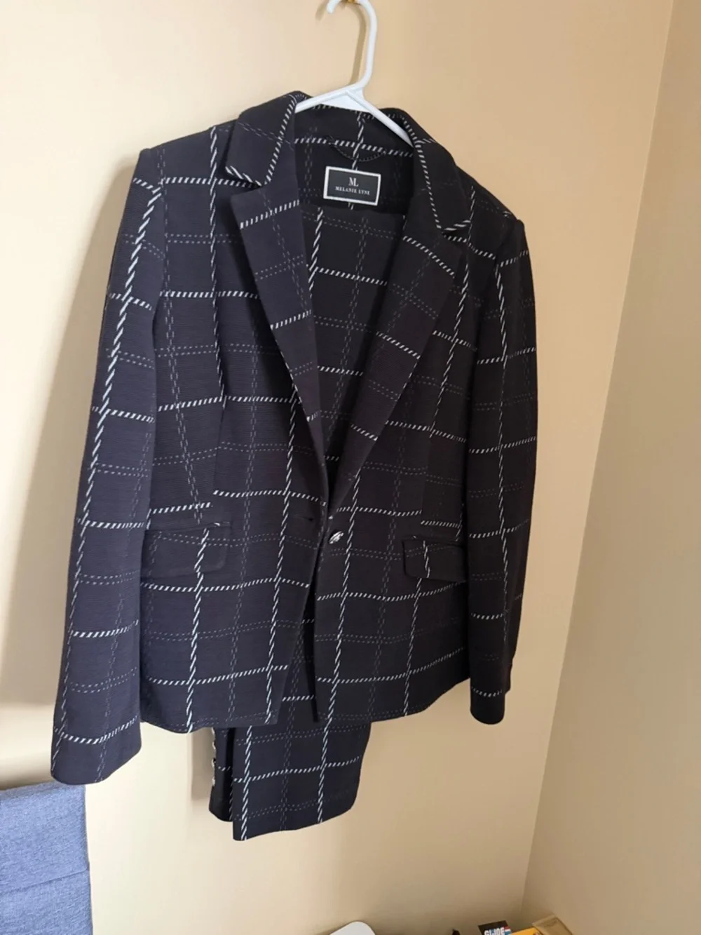 Vintage Style Melanie Lyne Set Blazer Pants Minimalist Office M ( appx) - Picture 1 of 16